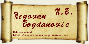 Negovan Bogdanović vizit kartica